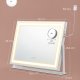 SONGMICS Sminkspegel med belysning, 15 LED-lampor, sockel, touchkontroll, 3 ljustemperaturer, justerbar ljusstyrka, telefonh�llare, mattvit LWM002W02