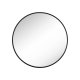 SONGMICS LWM102B01 Rund v&auml;ggspegel Badrumsspegel 61 cm diameter Metallram F&ouml;r Vardagsrum Sovrum Badrum Hall Svart