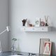 SONGMICS sv�vende v�greol med 3 skuffer, opbevaringshylde til entr&eacute;, 80 x 15 x 10 cm, stue, sovev�relse, k�kken, h�jglansmaling, hvid LWS085W01