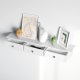 SONGMICS sv�vende v�greol med 3 skuffer, opbevaringshylde til entr&eacute;, 80 x 15 x 10 cm, stue, sovev�relse, k�kken, h�jglansmaling, hvid LWS085W01