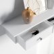 SONGMICS sv�vende v�greol med 3 skuffer, opbevaringshylde til entr&eacute;, 80 x 15 x 10 cm, stue, sovev�relse, k�kken, h�jglansmaling, hvid LWS085W01