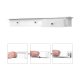 SONGMICS sv�vende v�greol med 3 skuffer, opbevaringshylde til entr&eacute;, 80 x 15 x 10 cm, stue, sovev�relse, k�kken, h�jglansmaling, hvid LWS085W01