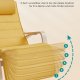 SONGMICS LYY010Y01 gyngestol, m. arml�n, justerbar fodst�tte i 5 pos. - pastelgul bomuld/polyester stof og natur birketr�