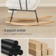 SONGMICS HOME LYY016W01 Gyngestol, ben af gummitr�, plysstof, gyngestol, justerbar rygl�n med 4 positioner, underst�tter op til 160 kg, til sovev�relse, stue, cremehvid LYY016W01