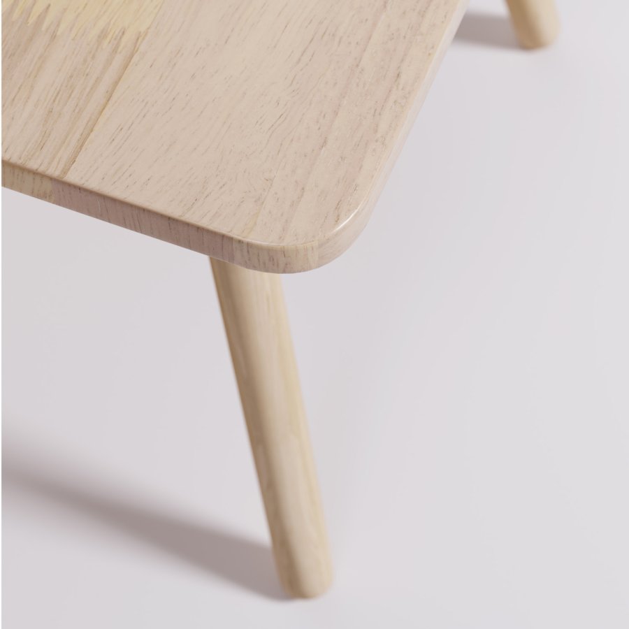 KAVE HOME Dilcia barnebord, firkantet - naturgummitre (55x55)