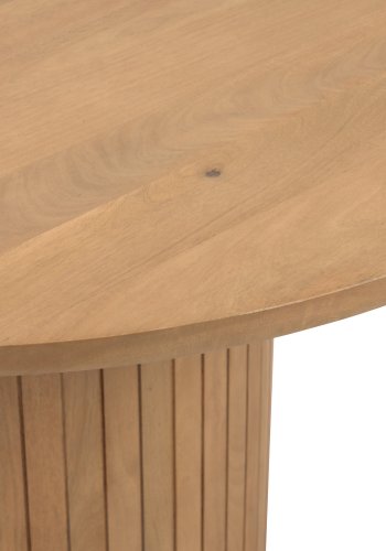 KAVE HOME Licia spisebord, rundt - naturlig mangotre (120)