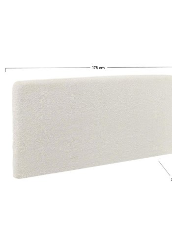 KAVE HOME Lydia sengegavl - hvid shearling stof (178x76)