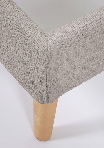 KAVE HOME Lydia trekk til sengeramme - lysegr fleecestoff (160x200)