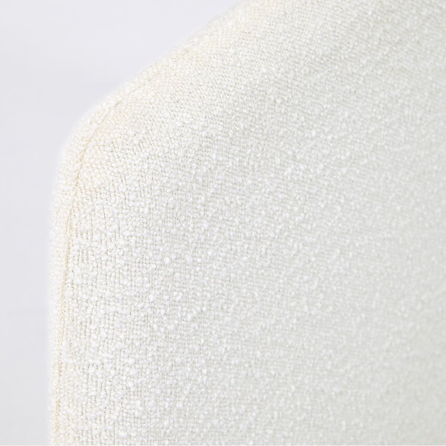 KAVE HOME Lydia sengeramme - hvid shearling stof og natur b�g (160x200)