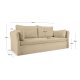 KAVE HOME Tanit sovesofa - beige stoff og naturlig bk