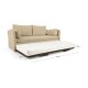 KAVE HOME Tanit sovesofa - beige stoff og naturlig bk