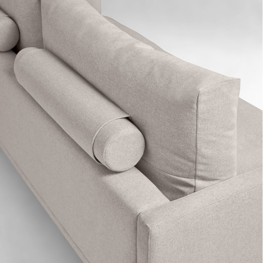KAVE HOME Galene 3-seters sofa - beige resirkulerte fibre og jern