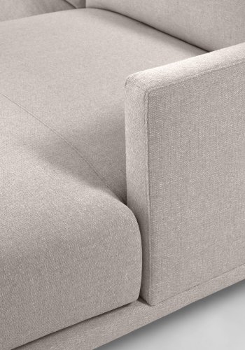 KAVE HOME Galene Soffa, med Vänster Schäslong - Beige tervunna Fibrer och Järn