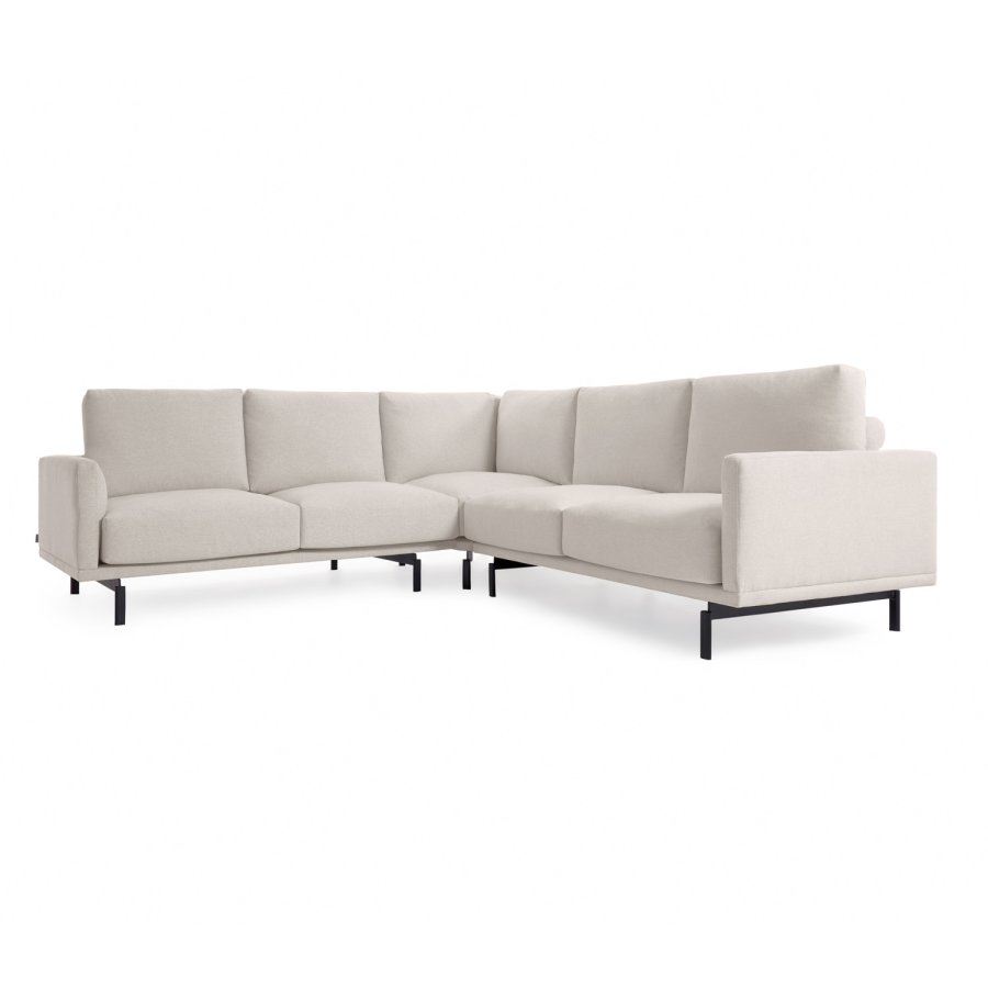 KAVE HOME Galene hj�rnesofa - beige genbrugsfibre og jern