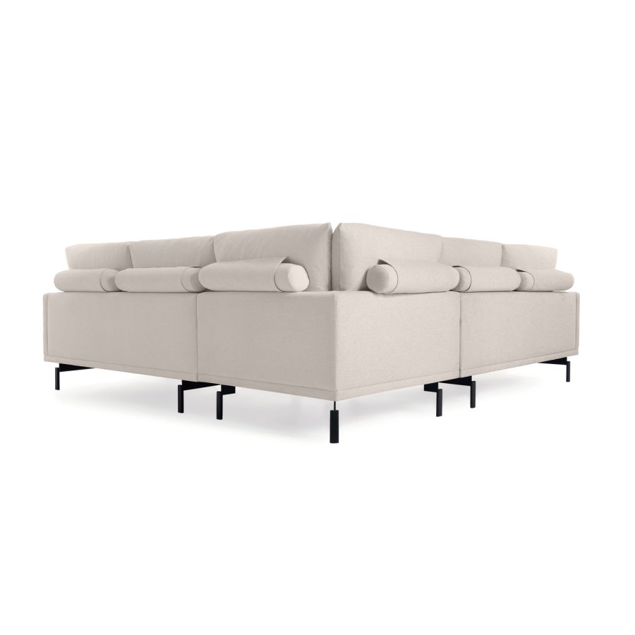 KAVE HOME Galene hj�rnesofa - beige genbrugsfibre og jern
