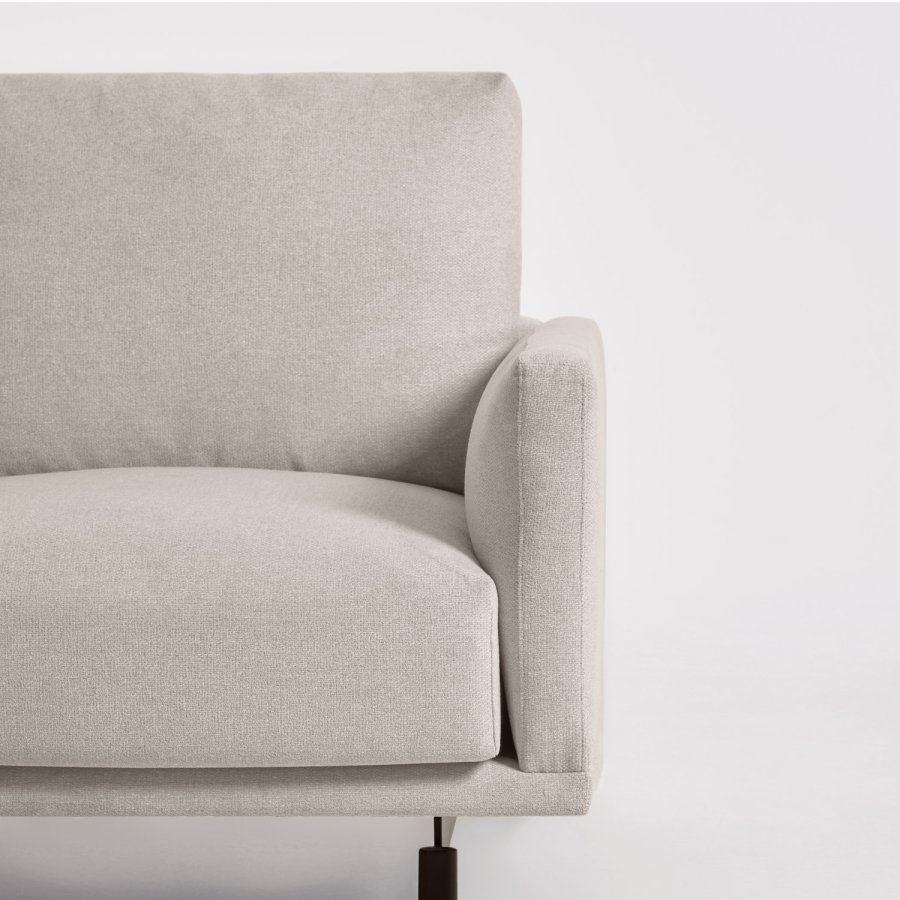 KAVE HOME Galene hj�rnesofa - beige genbrugsfibre og jern