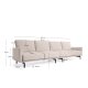 KAVE HOME Galene 4-seters sofa - beige resirkulerte fibre og jern