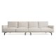 KAVE HOME Galene 4-seters sofa - beige resirkulerte fibre og jern