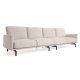 KAVE HOME Galene 4-seters sofa - beige resirkulerte fibre og jern