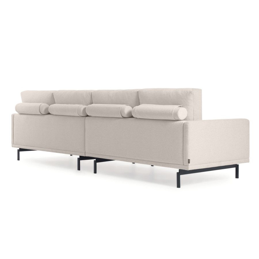 KAVE HOME Galene 4-seters sofa - beige resirkulerte fibre og jern