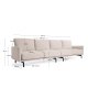 KAVE HOME Galene 4-seters sofa - beige resirkulerte fibre og jern