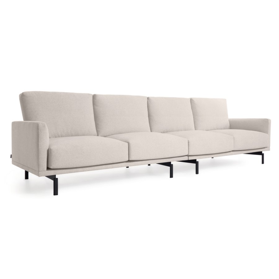 KAVE HOME Galene 4-seters sofa - beige resirkulerte fibre og jern
