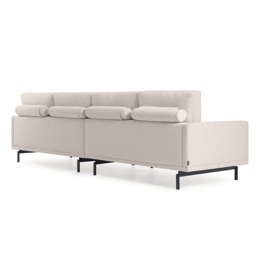 KAVE HOME Galene 4-seters sofa - beige resirkulerte fibre og jern
