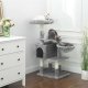 FEANDREA Kradsetr� i flere niveauer, 110 cm kattet�rn, kattehytte, lysegr� PCT52W