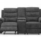 HAGA Lazy 2 pers. sofa, m. recliner - gr stof