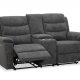 HAGA Lazy 2 pers. sofa, m. recliner - gr stof