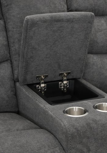 HAGA Lazy 2 pers. sofa, m. recliner - gr stof