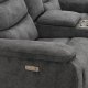 HAGA Lazy 2 pers. sofa, m. recliner - gr stof
