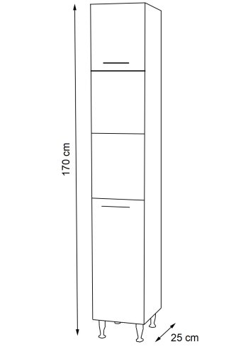 VCM NORDIC Lisalo baderom hyskap, m. 2 drer, 4 hyller, 2 pne omrder - hvitt tre