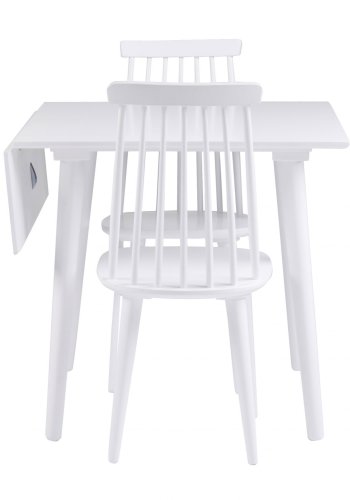 ROWICO Lotta Esstisch - weiß mit Klappe, quadratisch (80x80+25) 