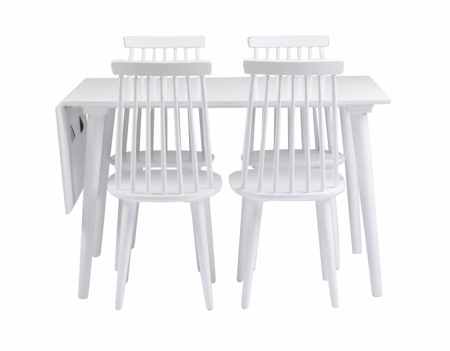 ROWICO Lotta spisebord - hvit med klaff (80x120+40) 