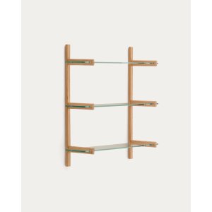 KAVE HOME Sitra modul reol, m. 3 glashylder - natur egetr (90cm)