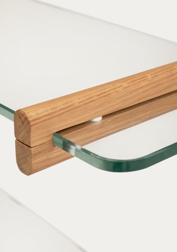 KAVE HOME Sitra modulhylle, 3 glasshyller og FSC Mix Credit heltre eik, 90 cm