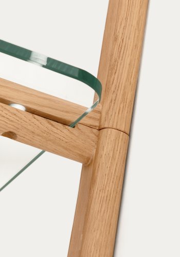 KAVE HOME Sitra modulhylle, 3 glasshyller og FSC Mix Credit heltre eik, 90 cm