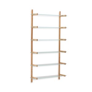 KAVE HOME Sitra modul reol, m. 6 glashylder - natur egetr (110cm)