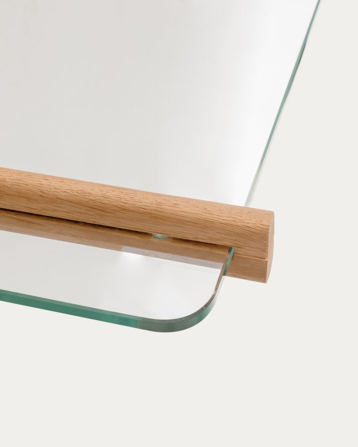 KAVE HOME Sitra modulhylle, 6 glasshyller og FSC Mix Credit heltre eik, 110 cm