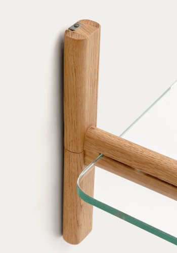 KAVE HOME Sitra modulhylle, 1 glasshylle og FSC Mix Credit heltre eik, 90 cm