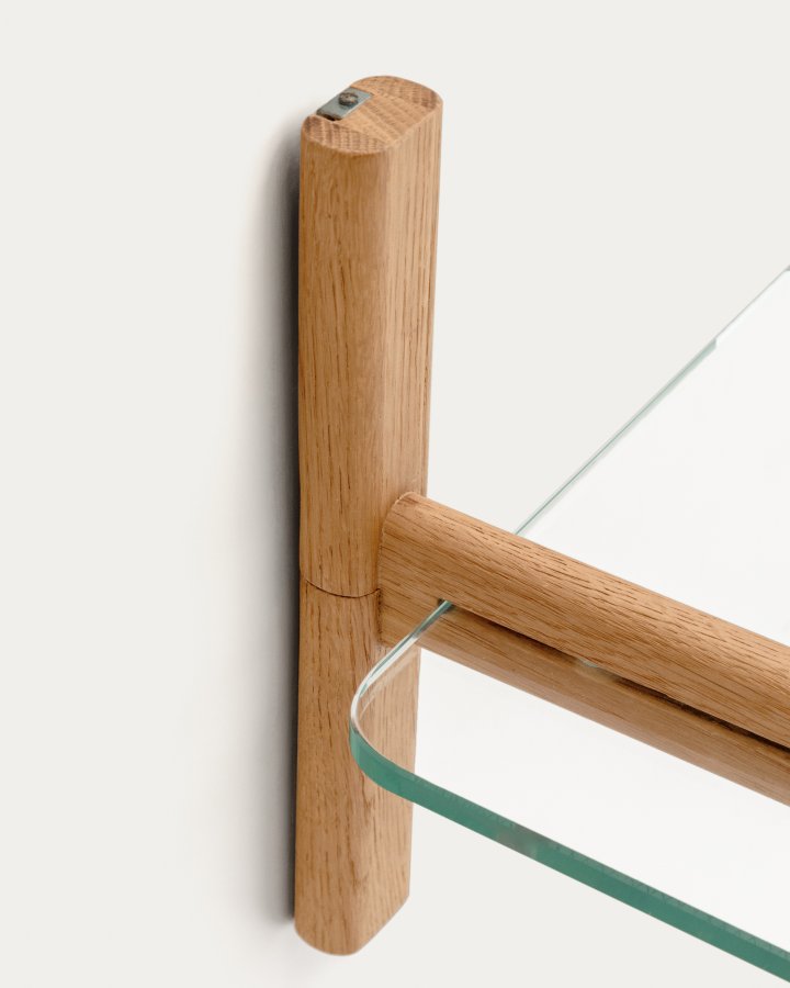 KAVE HOME Sitra modulhylle, 1 glasshylle og FSC Mix Credit heltre eik, 90 cm