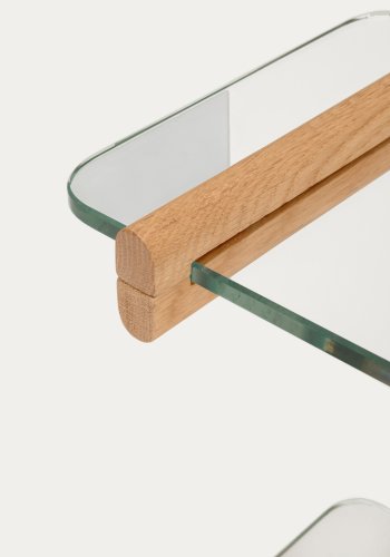  KAVE HOME Sitra modulhylle, 1 glasshylle og FSC Mix Credit heltre eik, 110 cm