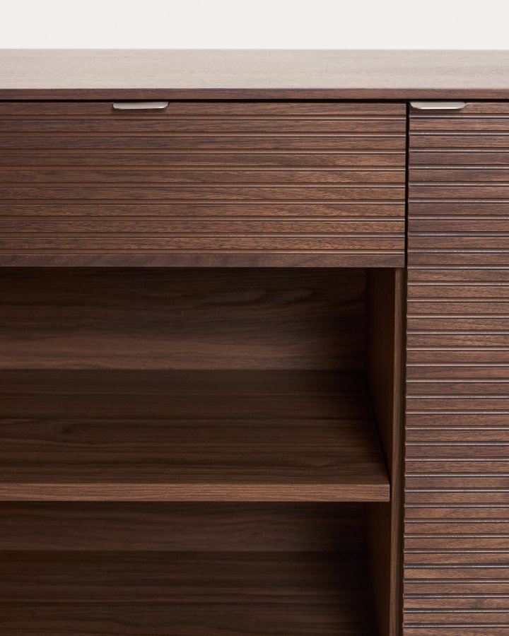 KAVE HOME Norlen sk�nk, m. 4 l�ger, 4 hylder og 2 skuffer - valn�ddefiner