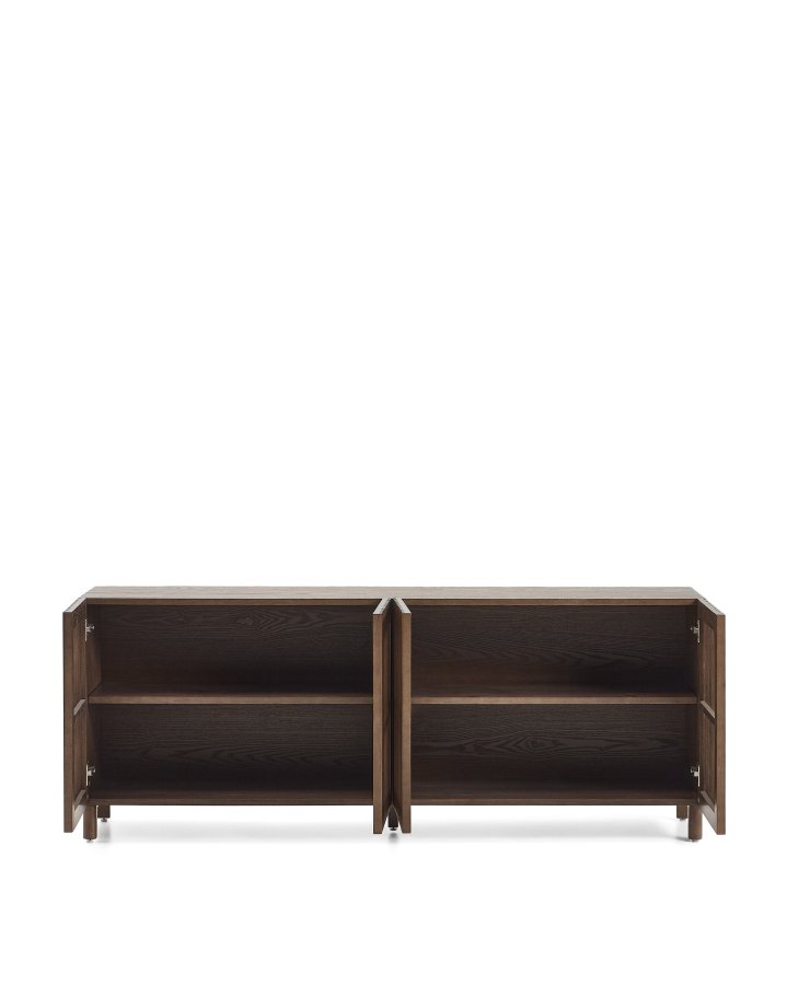  KAVE HOME Beyla sk�nk, m. 4 l�ger og 2 hylder - valn�ddefarvet asketr�sfiner og asketr�