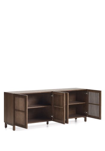  KAVE HOME Beyla sk�nk, m. 4 l�ger og 2 hylder - valn�ddefarvet asketr�sfiner og asketr�