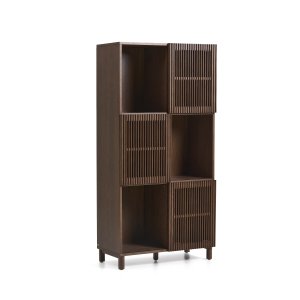 KAVE HOME Beyla sk�nk, m. 3 skydel�ger - valn�ddefarvet asketr�sfiner og asketr�