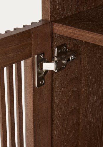 KAVE HOME Beyla sengebord, m. 1 l�ge og 1 hylde - valn�ddefarvet asketr�sfiner og asketr� (53x62,5)