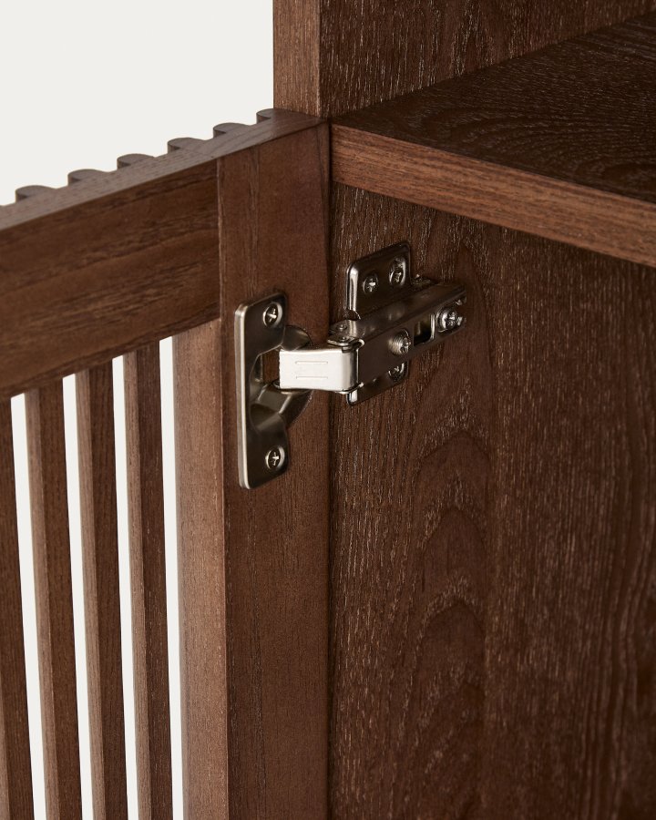 KAVE HOME Beyla sengebord, m. 1 l�ge og 1 hylde - valn�ddefarvet asketr�sfiner og asketr� (53x62,5)