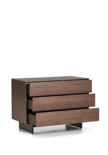 KAVE HOME Norlen kommode, m. 3 skuffer - brun valn�ddefiner